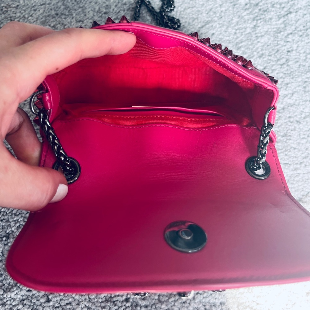 Christian Louboutin Pink Studded Clutch or Crossbody Bag - Picture 10 of 11